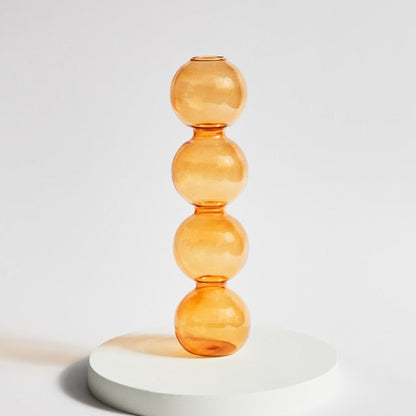 Stylish Orange Glass Candle Holder