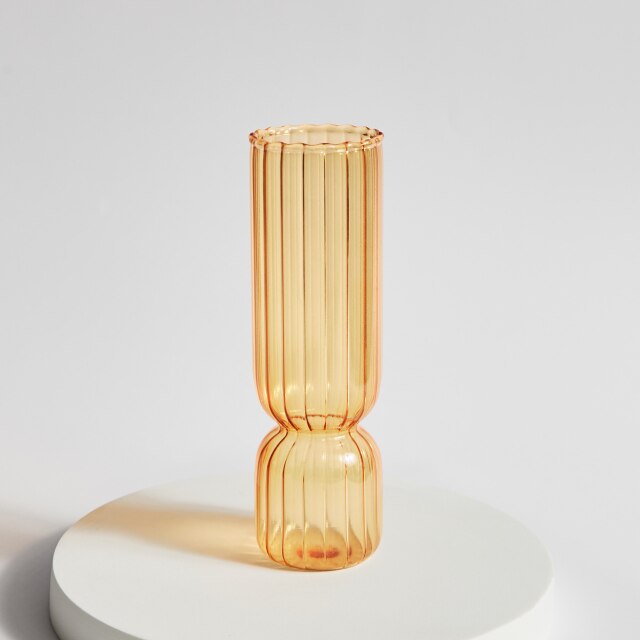 Stylish Orange Glass Candle Holder