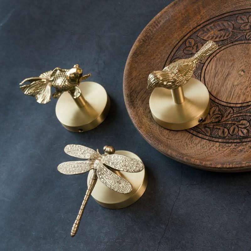 Stylish Animal Wall Hook Rack with Gold Finish