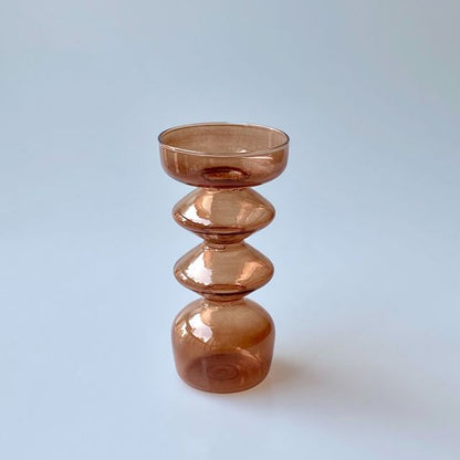 Stylish Wooden Candle Holder Brown