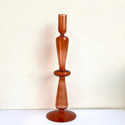Stylish Wooden Candle Holder Brown