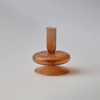 Stylish Wooden Candle Holder Brown