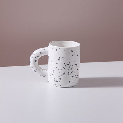 Elegant Geometric Porcelain Coffee Cup