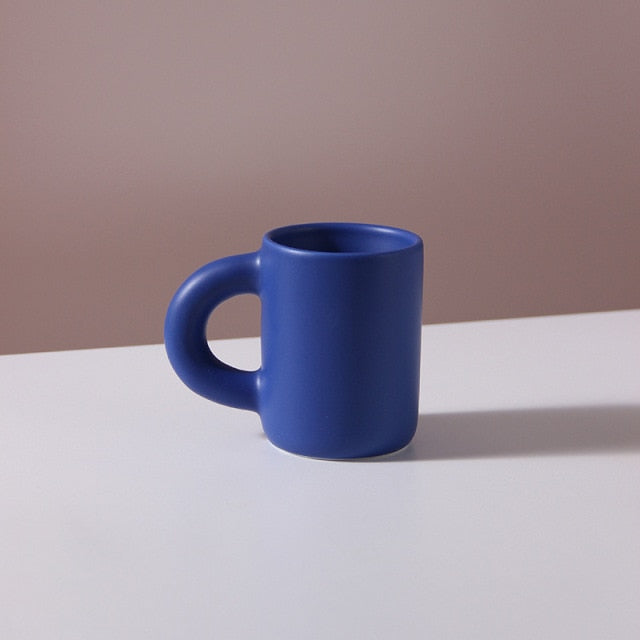 Elegant Geometric Porcelain Coffee Cup