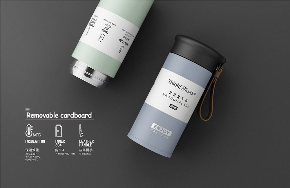 Compact Insulated Double Walled Thermos Flask