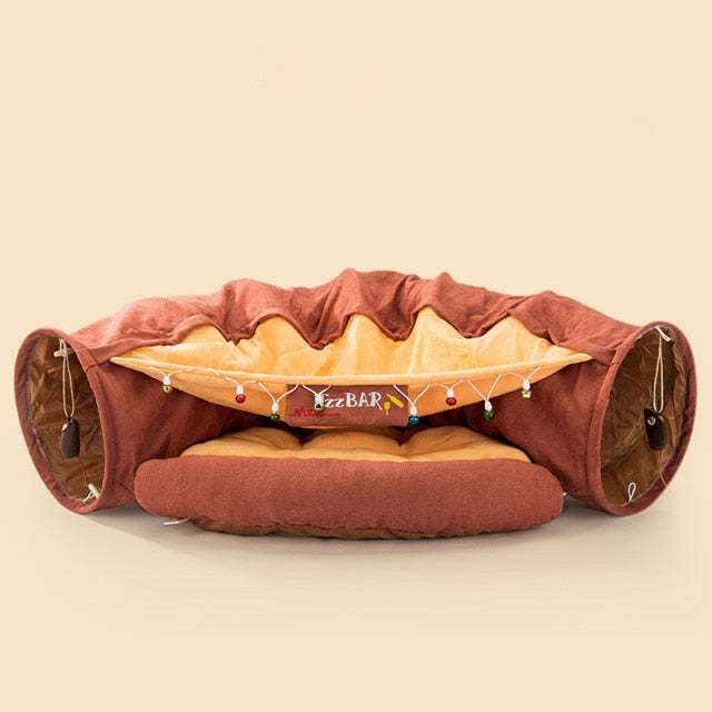 Cozy Plush Kitty Hideaway Bed - Befez