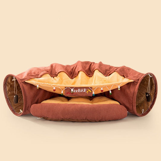 Cozy Plush Kitty Hideaway Bed - Befez