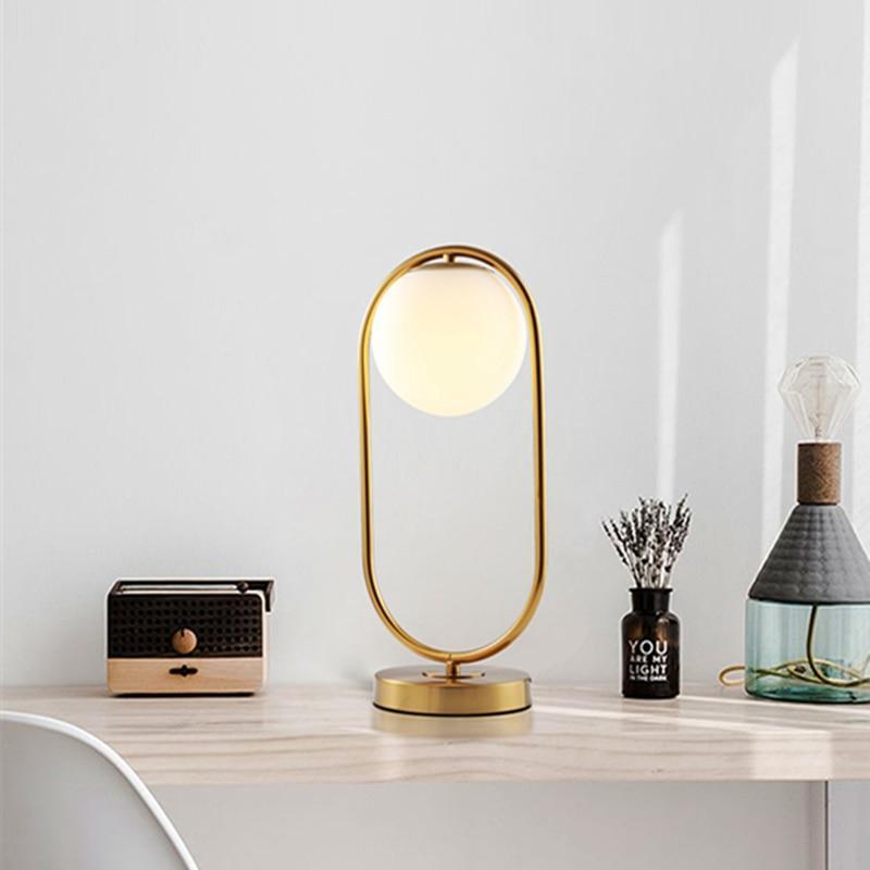 Stylish Glass Globe Desk Lamp
