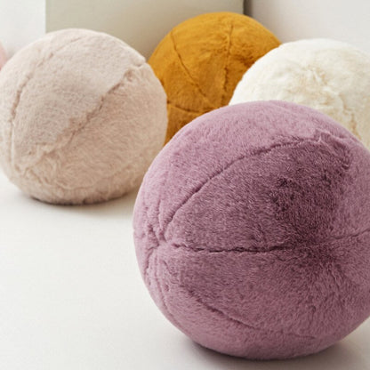 Plush Fuzzy Ball Cushion