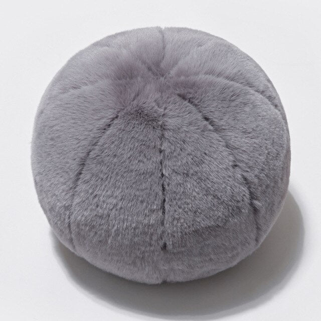 Plush Fuzzy Ball Cushion