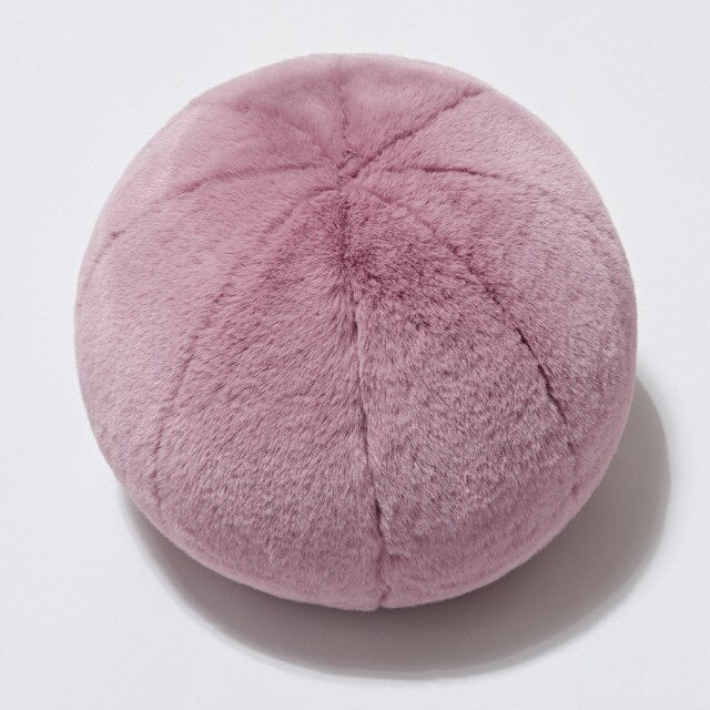 Plush Fuzzy Ball Cushion