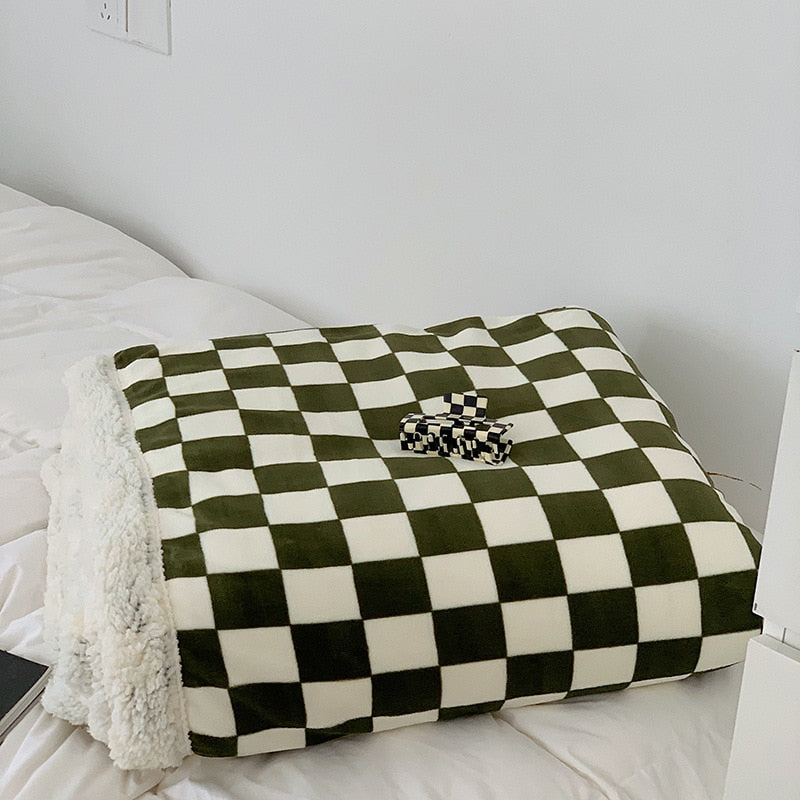 Colorful Plaid Throw Blanket