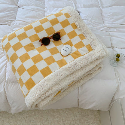 Colorful Plaid Throw Blanket