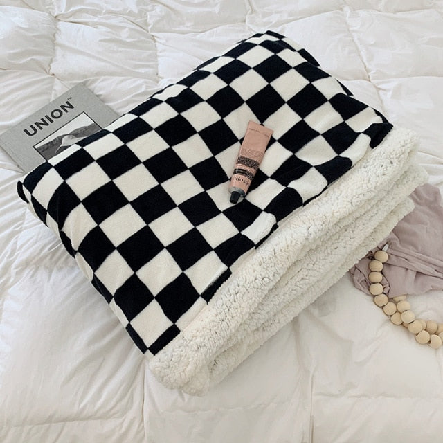 Colorful Plaid Throw Blanket