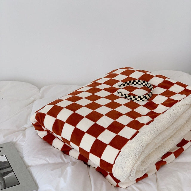 Colorful Plaid Throw Blanket