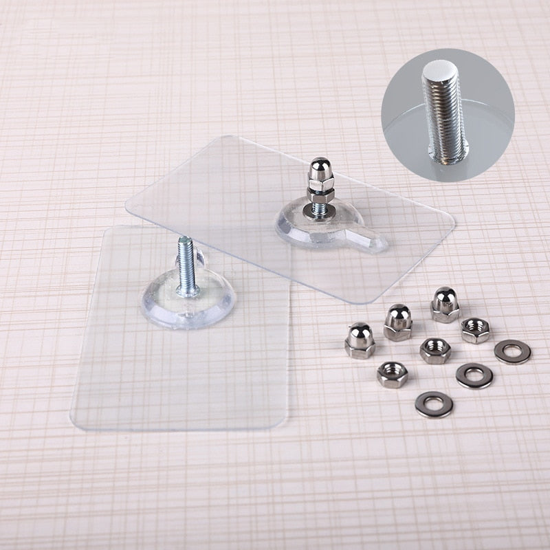 Strong Clear Sticky Wall Hooks 10 Pack