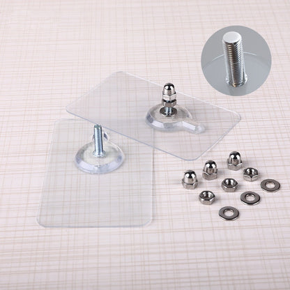 Strong Clear Sticky Wall Hooks 10 Pack