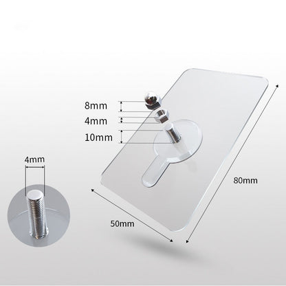 Strong Clear Sticky Wall Hooks 10 Pack