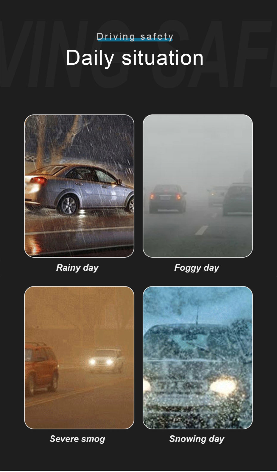 2Pcs Universal Car LED Turn Signal Strip Lights