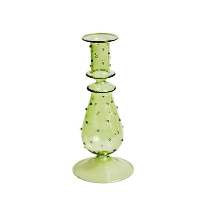 Soft Pink Glass Candle Holder Decorative Home Decor