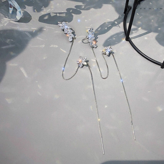 Beautiful Floral Dangle Drop Earrings - Befez