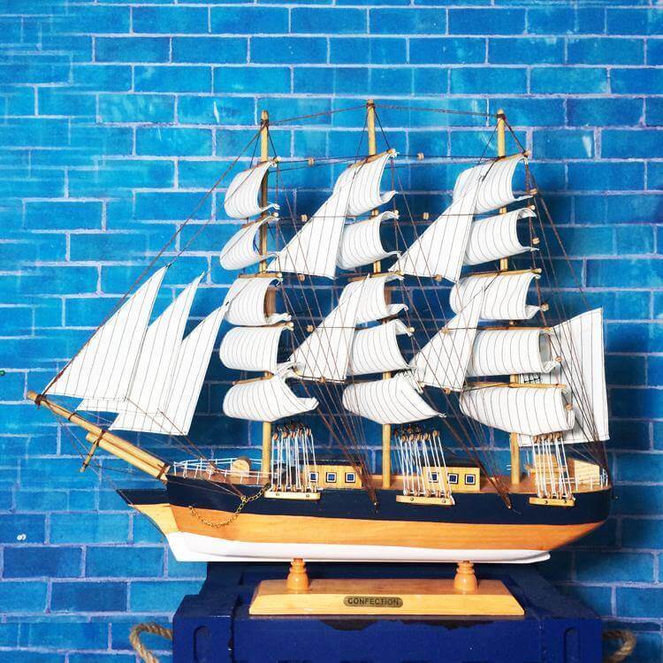 Classic Wooden Sailboat Nautical Decoration