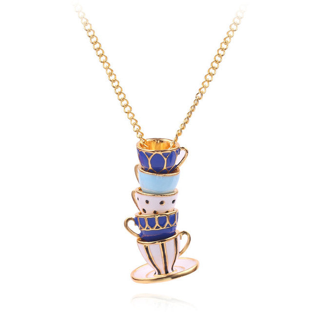 Unique Tea Cup Pendant Necklace - Befez