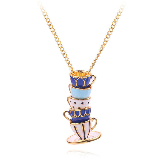 Unique Tea Cup Pendant Necklace - Befez