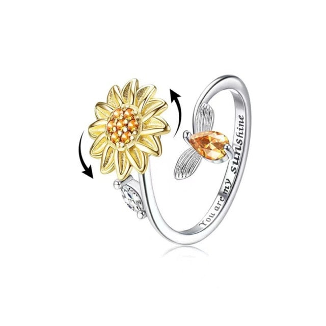 Befez | Beautiful Floral Spinning Ring - Befez