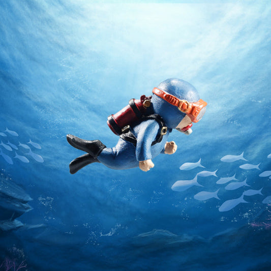 Colorful Underwater Diver Aquarium Decor - Befez
