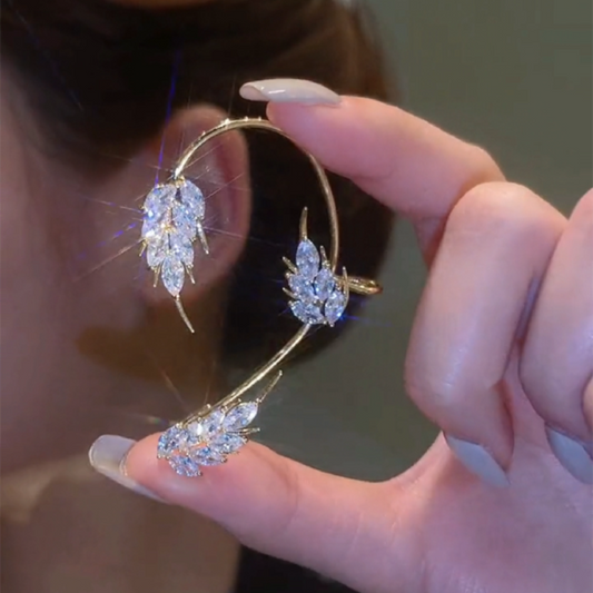 Befez | Dainty Shining Zircon Wing Earrings - Befez