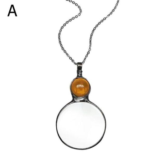 Unique Magnifier Glass Pendant Necklace - Befez