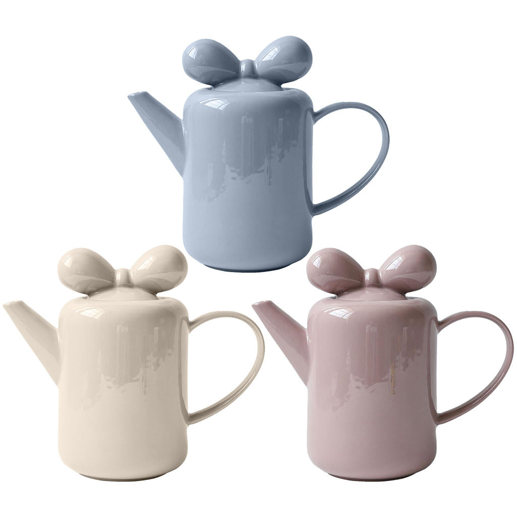 Elegant Knot Pattern Ceramic Tea Pot