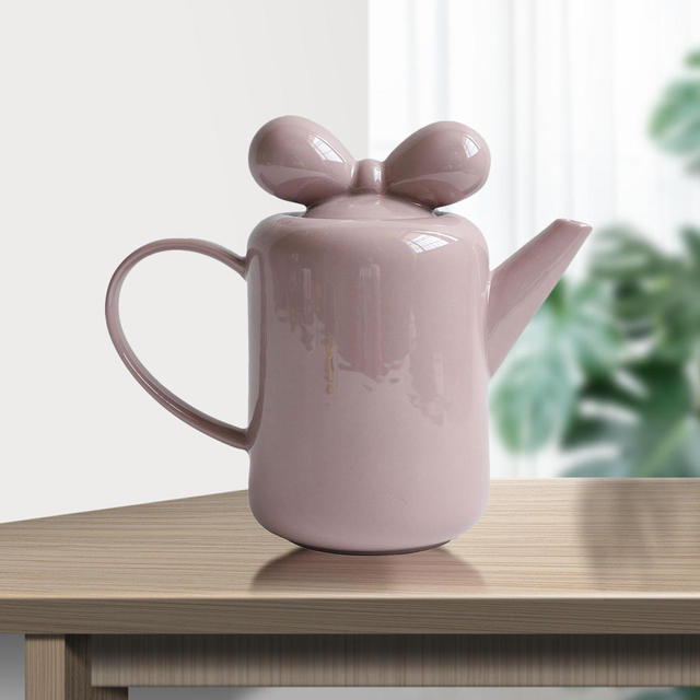 Elegant Knot Pattern Ceramic Tea Pot