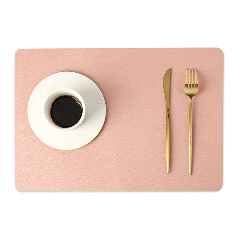 Waterproof Rectangular Table Placemats PU Leather