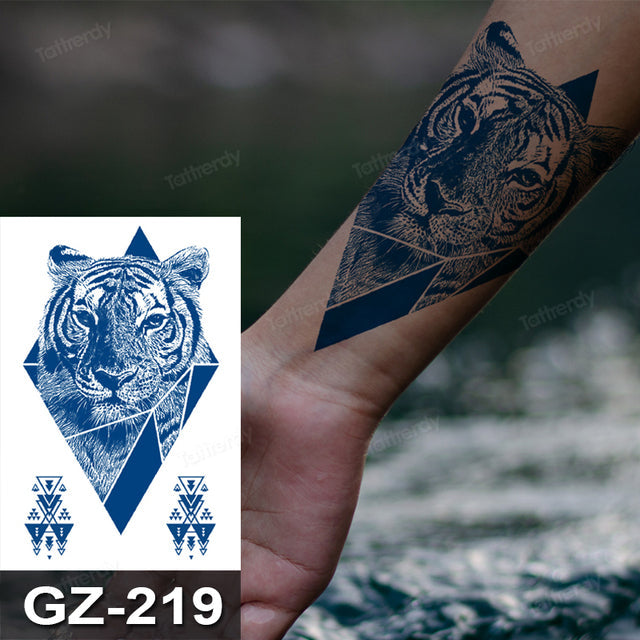 Colorful Animal Fake Tattoo Sticker