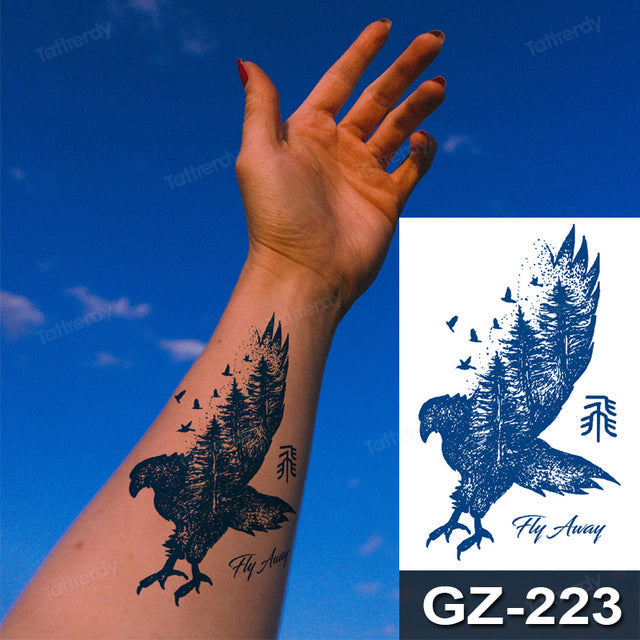 Colorful Animal Fake Tattoo Sticker