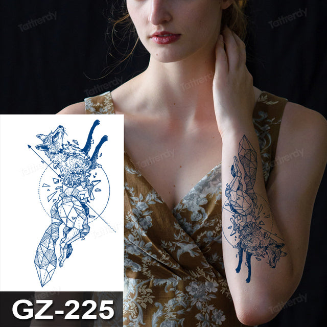 Colorful Animal Fake Tattoo Sticker