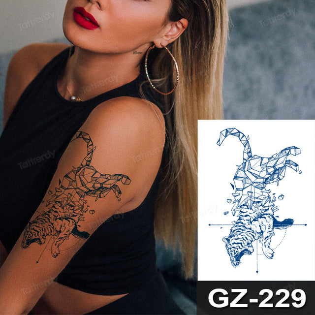 Colorful Animal Fake Tattoo Sticker