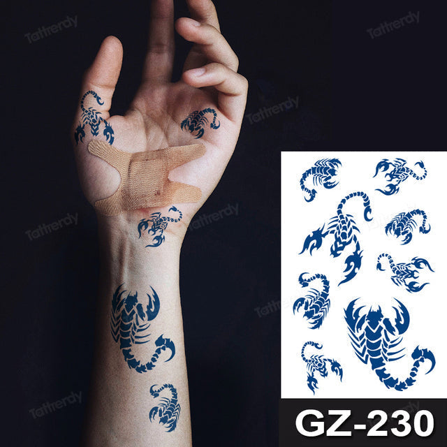 Colorful Animal Fake Tattoo Sticker