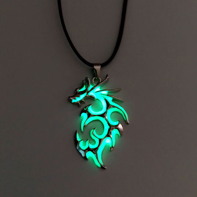 Retro Glow Dragon Pendant Necklace - Befez