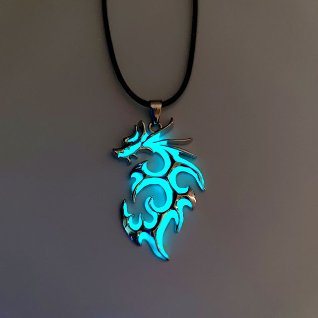 Retro Glow Dragon Pendant Necklace