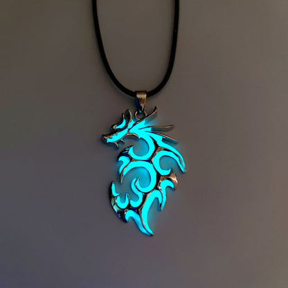 Retro Glow Dragon Pendant Necklace