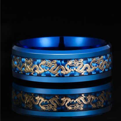 Classic Chinese Dragon Signet Ring for Men - Befez