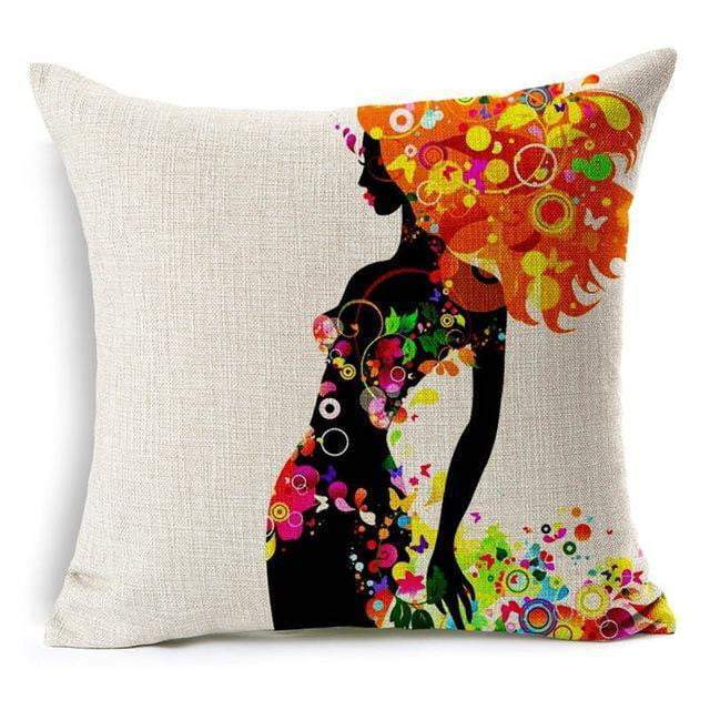 Colorful Bird Tree Life Cushion Pillow Cover