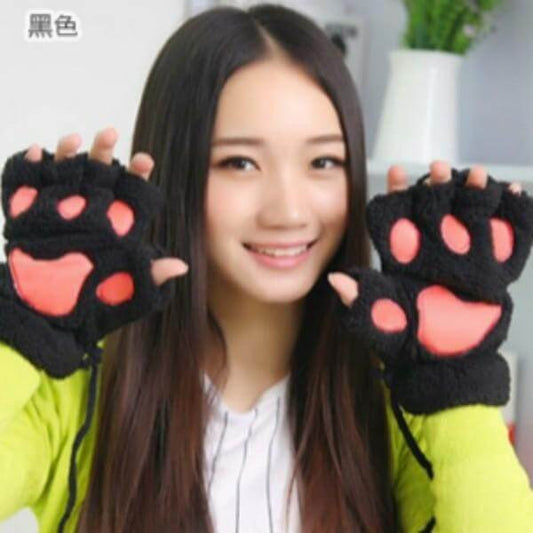 Warm Women's Cozy Bear Claw Gloves - Befez