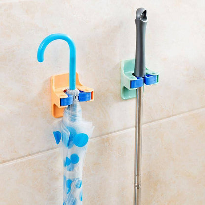Wall Mount Mop Hanger 2 Pack Clip On Hooks