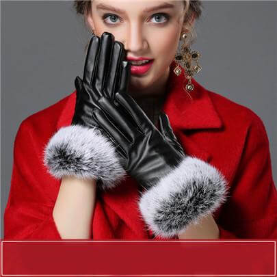 Luxurious Real Fur Winter Gloves for Women