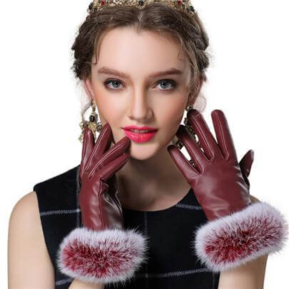 Luxurious Real Fur Winter Gloves for Women