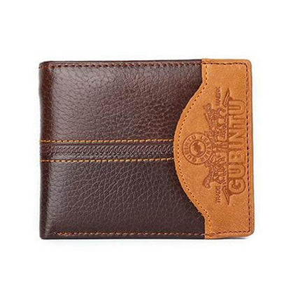 Real Leather Mens Wallet with Zip Coin Pouch
